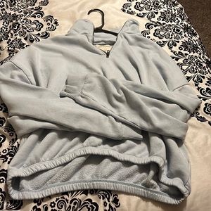 American eagle blue cropped sweater/sweatshirt